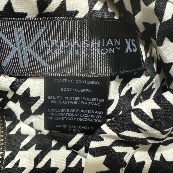 Kardashian collection sleeveless career houndstooth print dress Xs - Picture 9 of 9